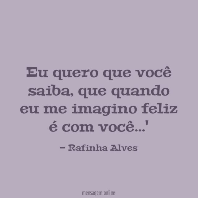 Eu quero que você saiba