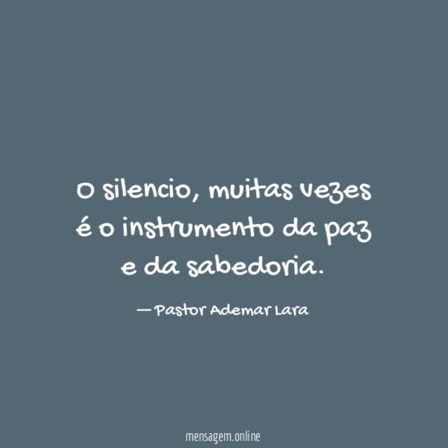 O silencio