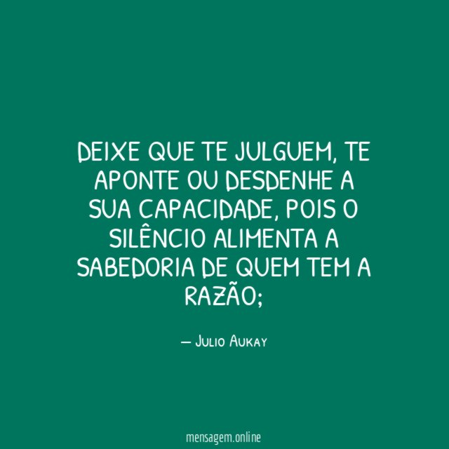 Deixe que te julguem