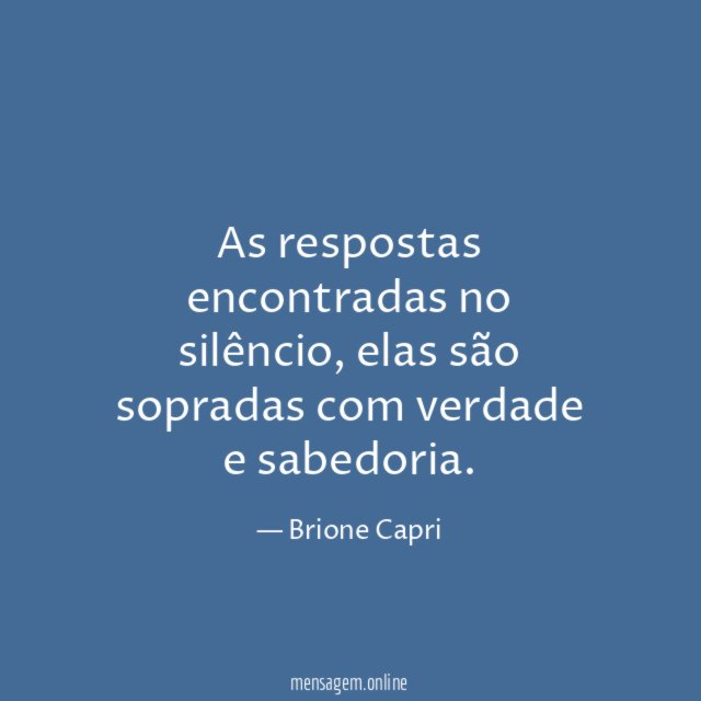 As respostas encontradas no silêncio