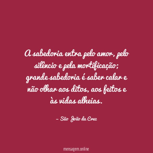 A sabedoria entra pelo amor