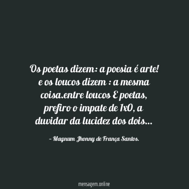 os poetas dizem