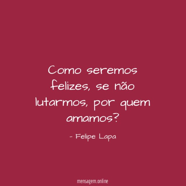 Como seremos felizes