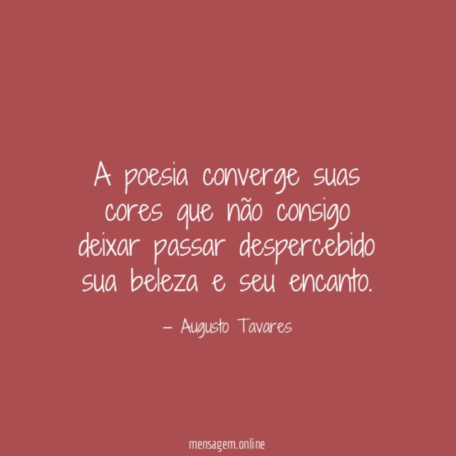 A poesia converge suas cores que não consigo