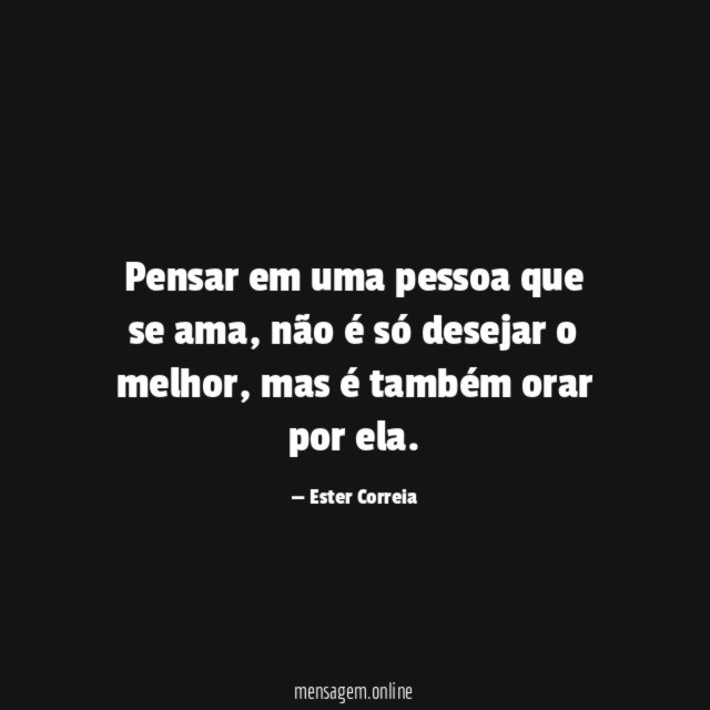 Pensar em uma pessoa que se ama
