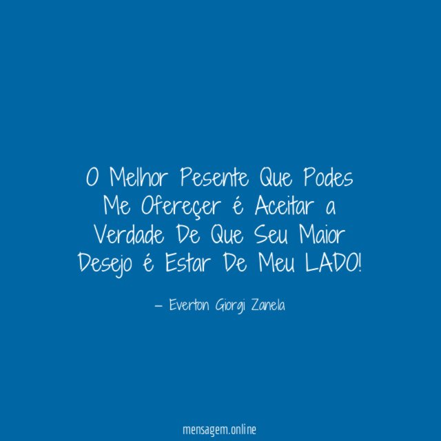 O Melhor Pesente Que Podes Me Ofereçer é