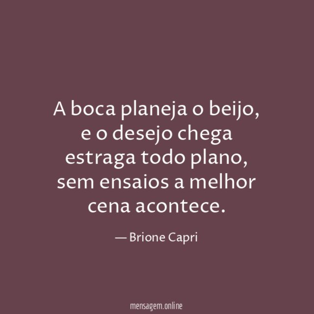 A boca planeja o beijo