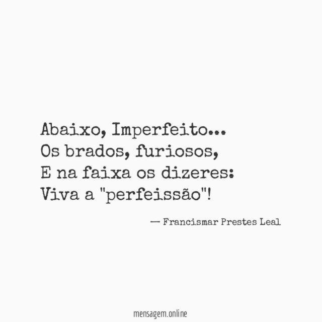 Abaixo, Imperfeito…