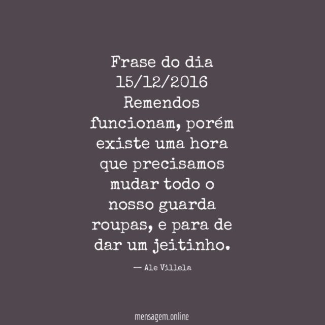 Frase do dia 15/12/2016