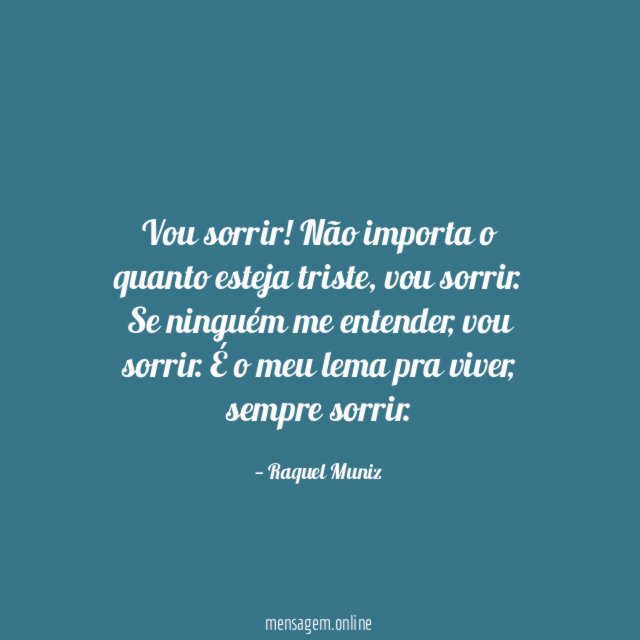 Vou sorrir