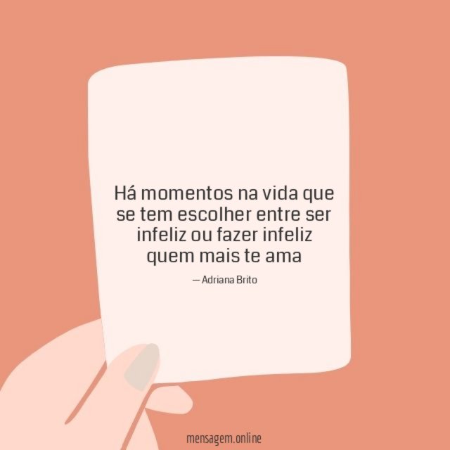 Há momentos na vida que se tem escolher