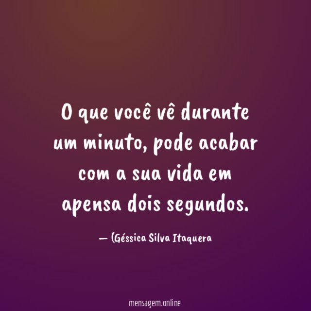 O que você vê durante um minuto