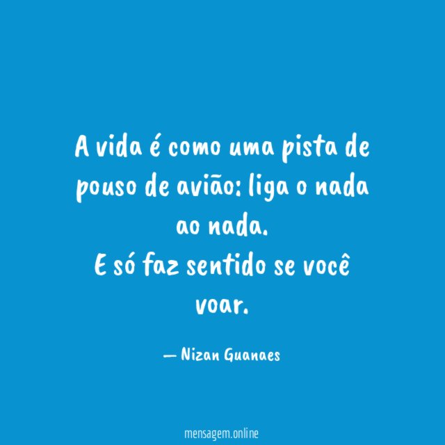 A vida é como uma pista de pouso de avião