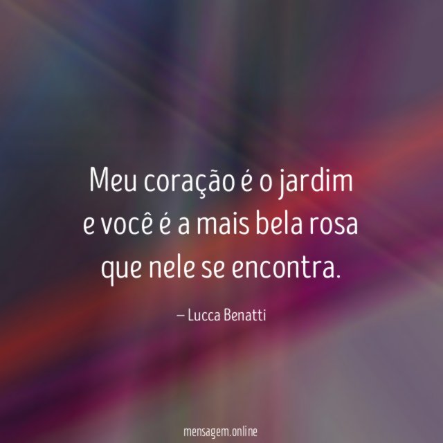 Meu coração é o jardim e você é a