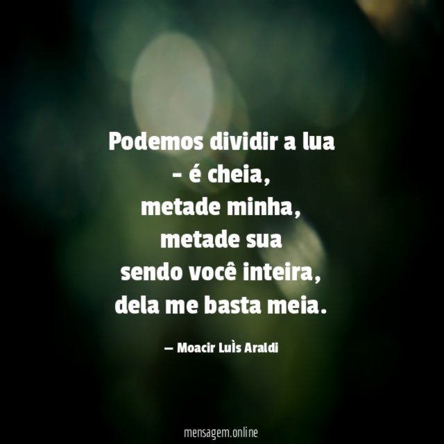 Podemos dividir a lua - é cheia
