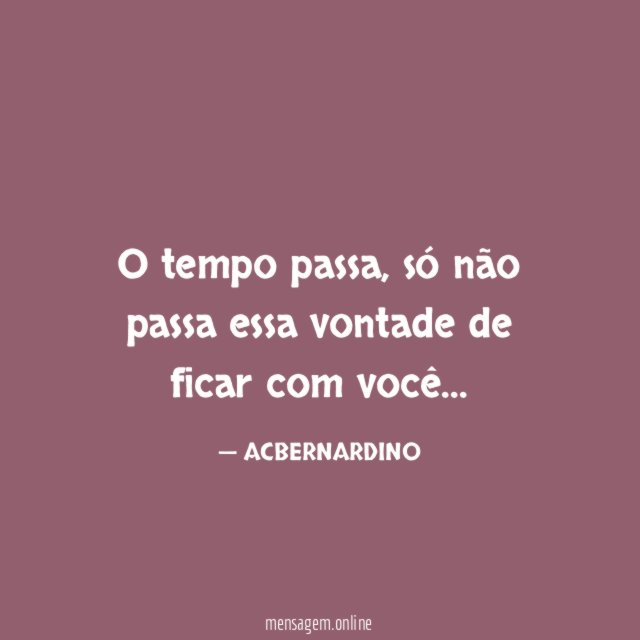 O tempo passa