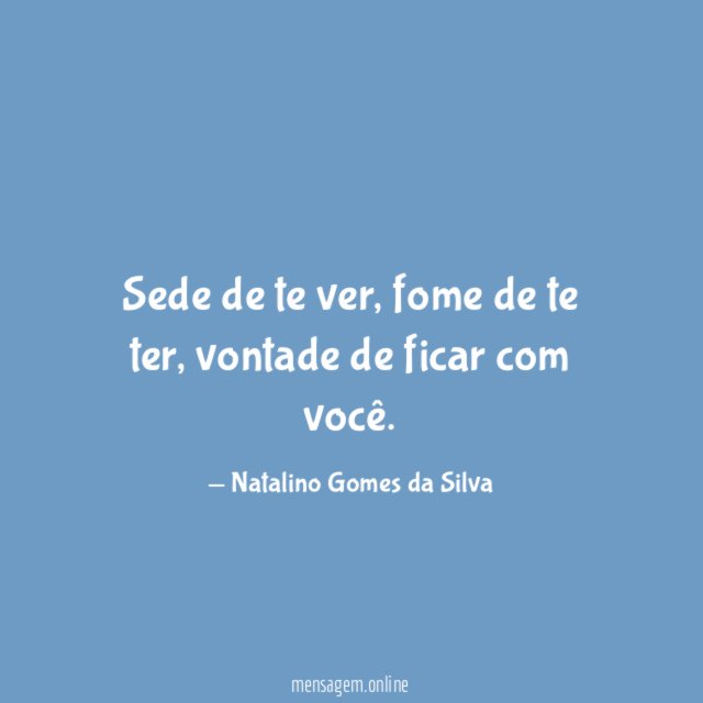 Sede de te ver