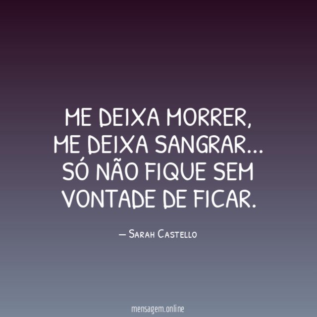 Me deixa morrer