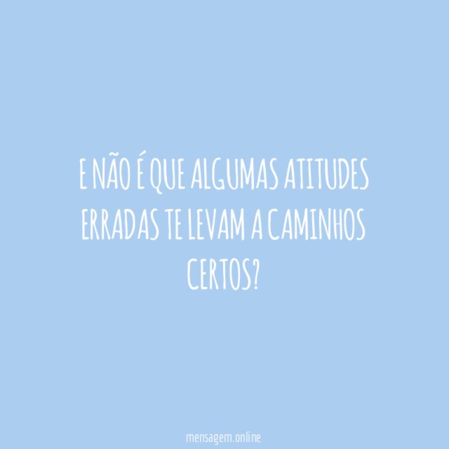 Pense sobre isso