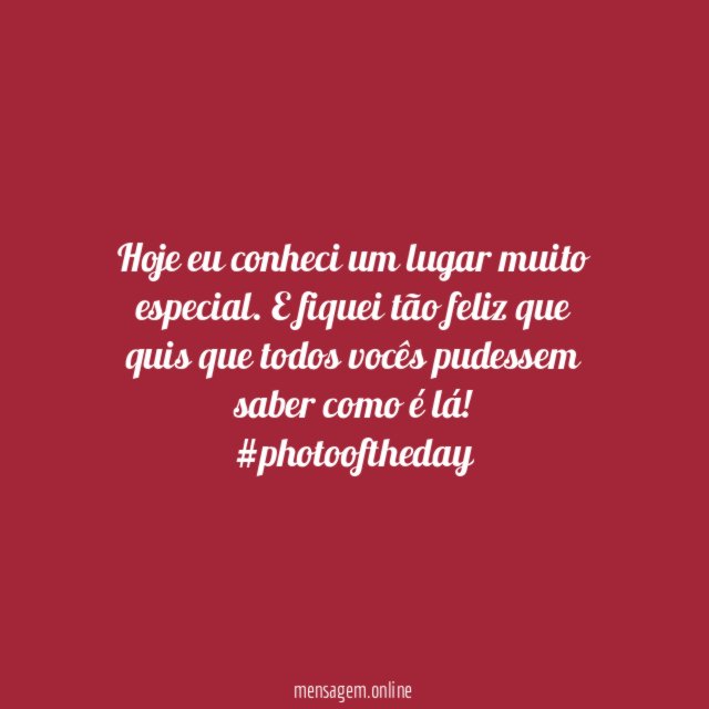 Para vocês saberem como foi