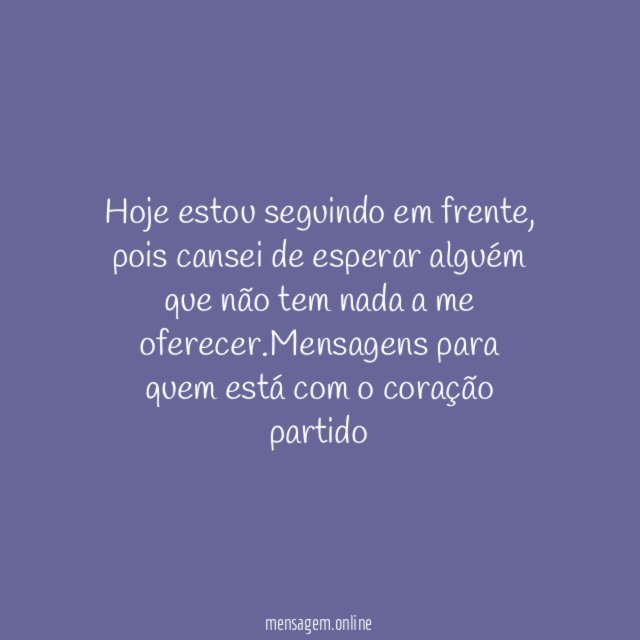 Seguir em frente