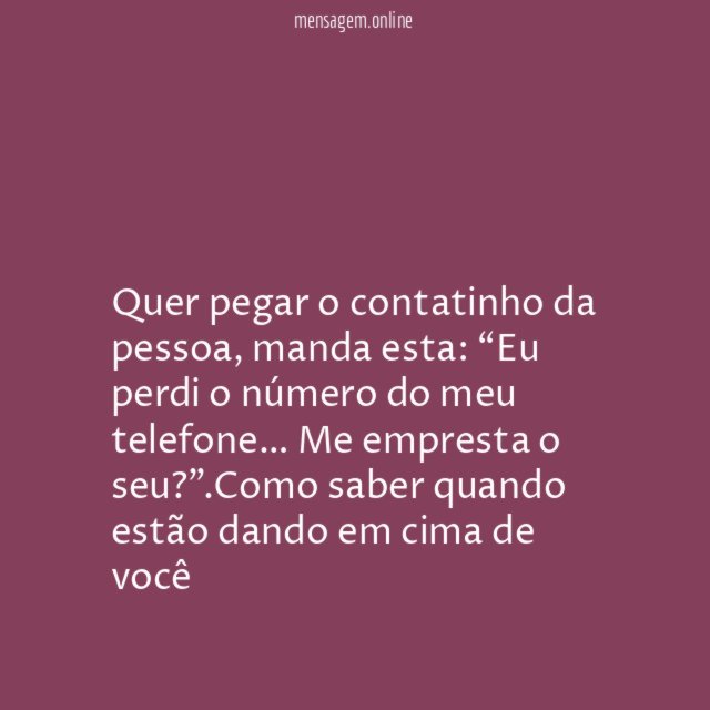 Novo contatinho