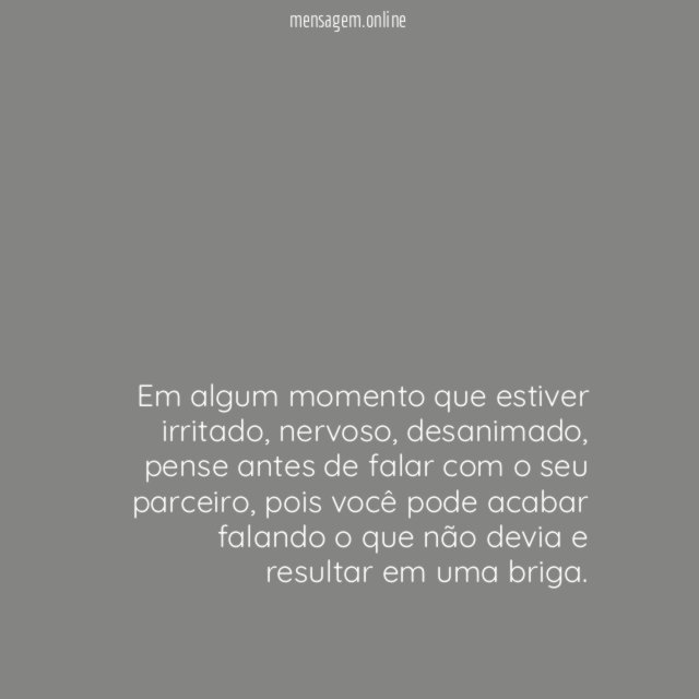 Pense antes de falar