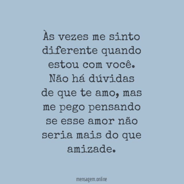 Namoro ou amizade?