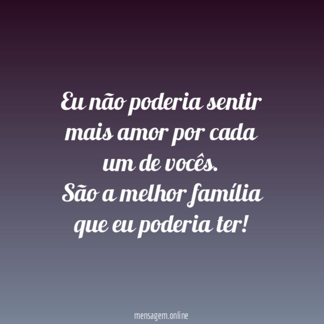 Uma família cheia de amor