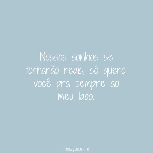 Nossa realidade chegará
