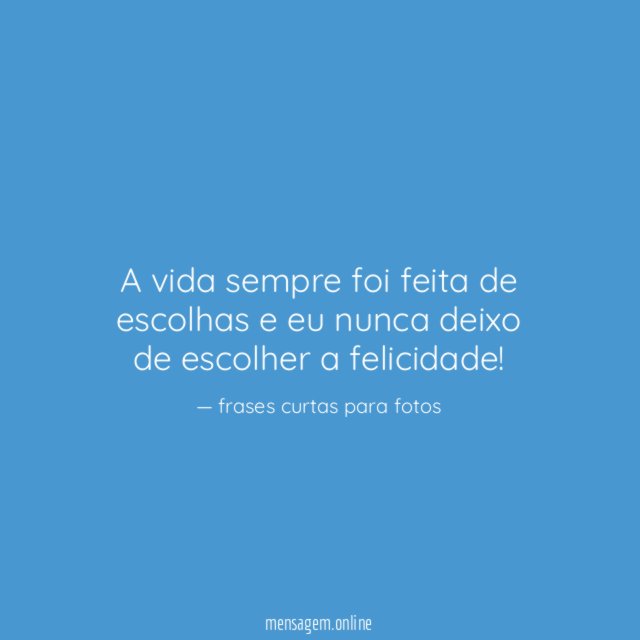 Minhas escolhas