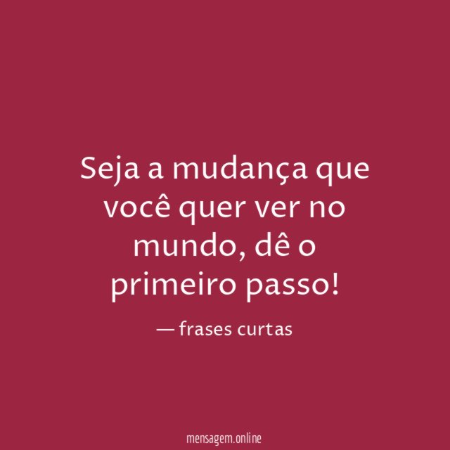 Comece por você