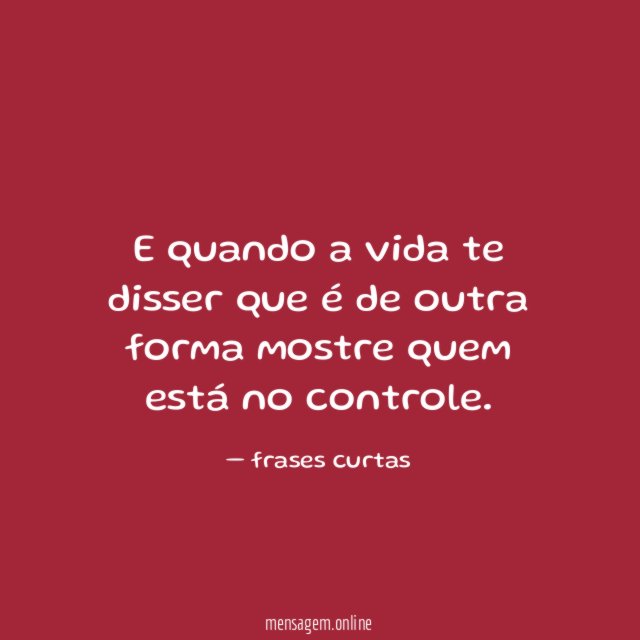 No controle