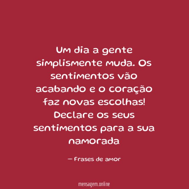 Mudanças