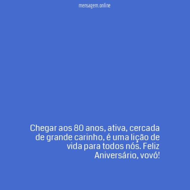 Feliz 80 anos