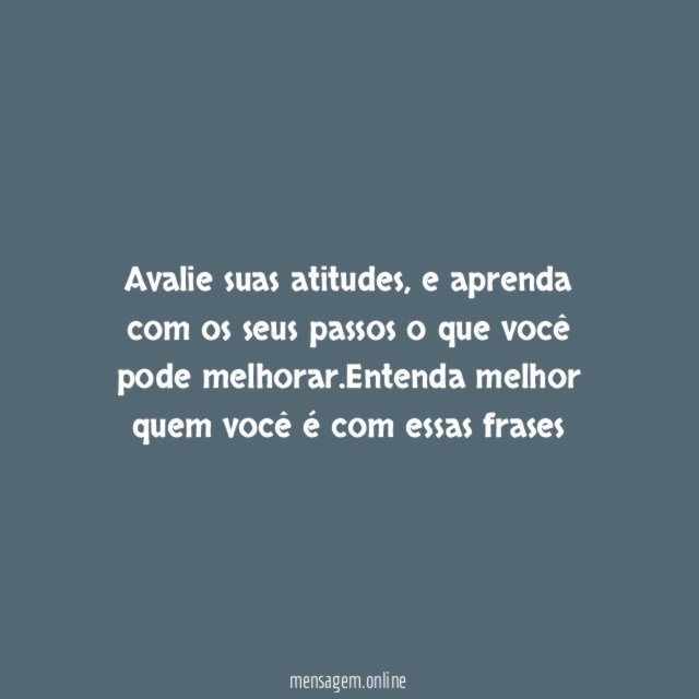 Aprenda com os seus passos