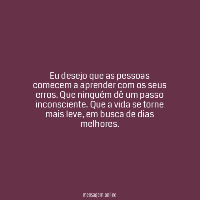 Dias melhores