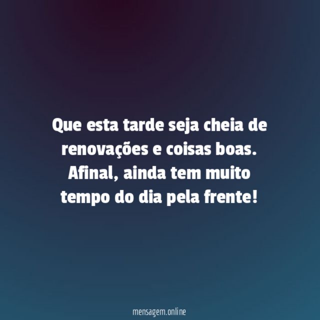 Ótima tarde