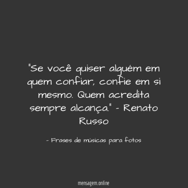 Quem acredita, alcança!