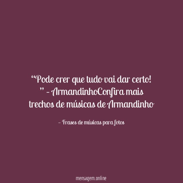 Tudo certo