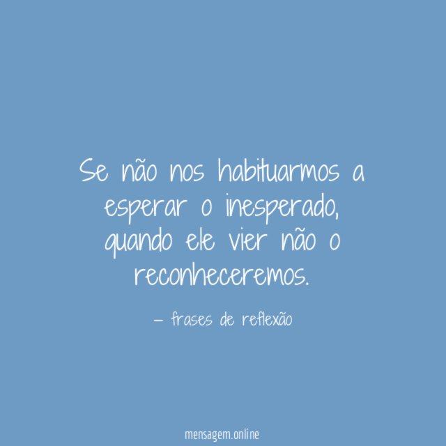Esperar o inesperado