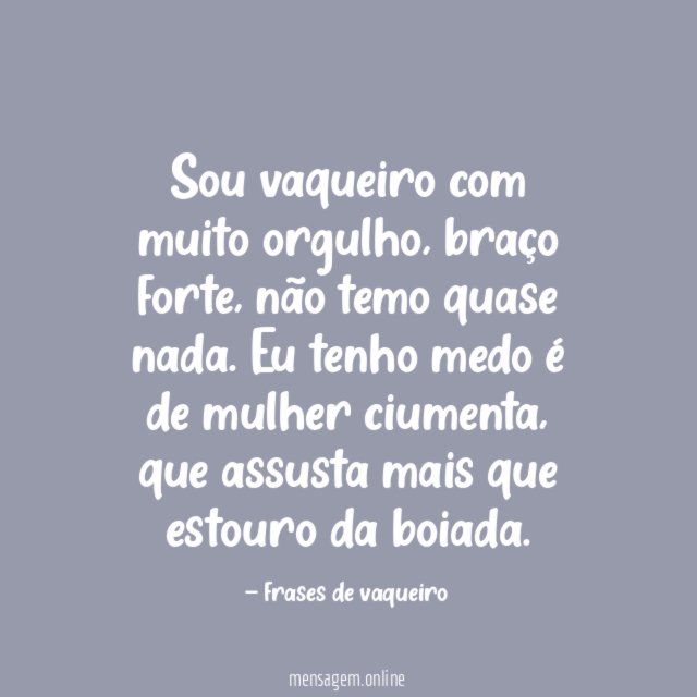 Não temo nada