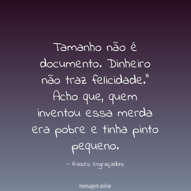 Tamanho não é documento