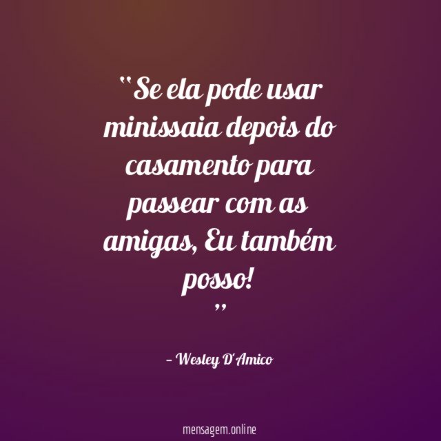 Se ela pode usar minissaia depois do casamento