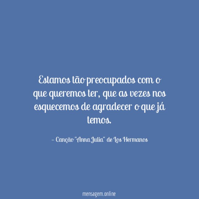 Esquecemos de agradecer