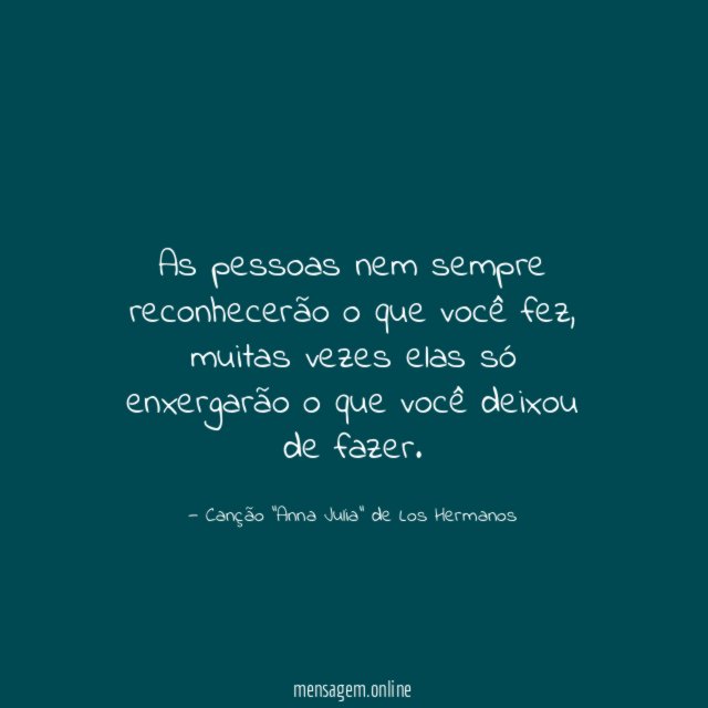 Deixou de fazer