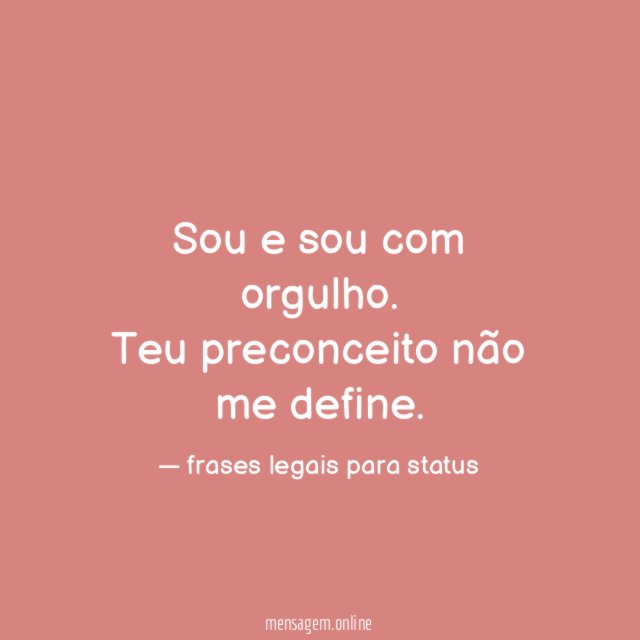 Orgulho de ser…