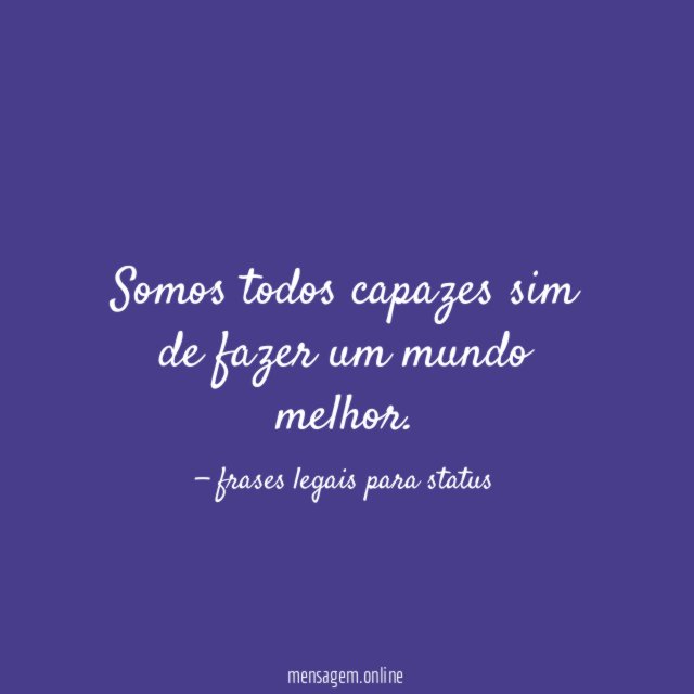 Um mundo melhor