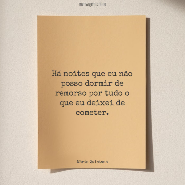Há noites que eu não posso dormir de