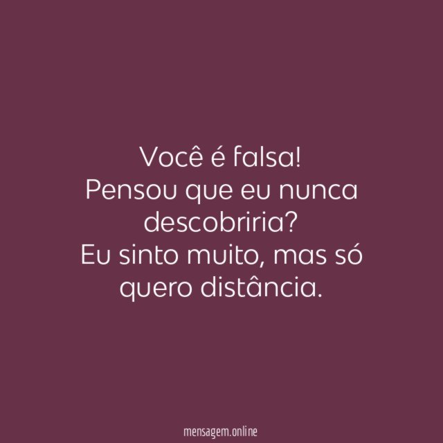Eu só desejo distância